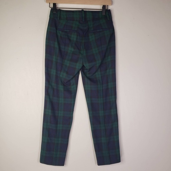 NEW J.Crew Cameron Plain Trousers‎ 00P Petite Blue Green NWT - Picture 7 of 8